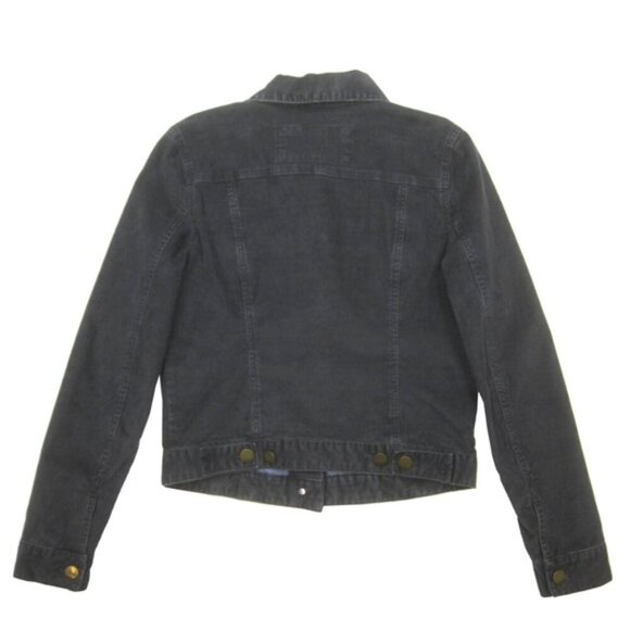 Gap 1969 Gray Distressed Corduroy Trucker Jacket Medium Flint Gray - Picture 3 of 9